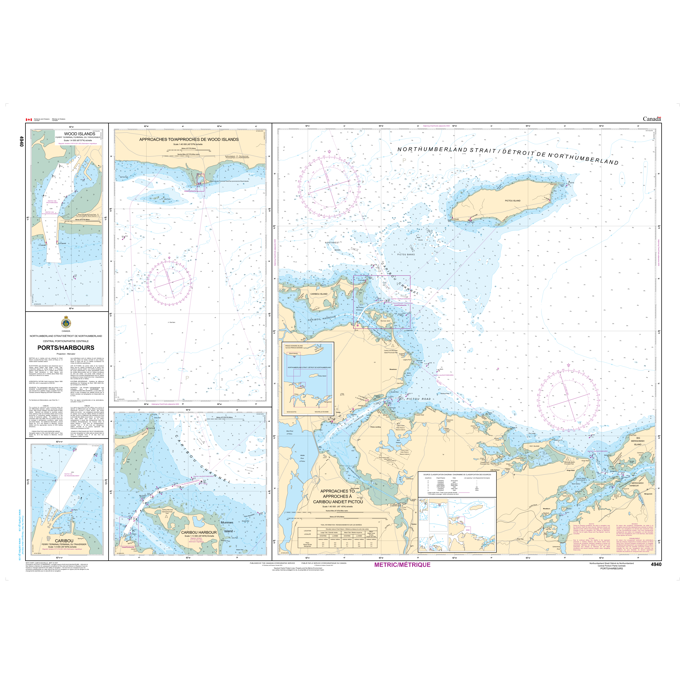 Paradise Clay CAN4940 CHS Chart Northumberland Strait Central Portion - Ports/Harbours