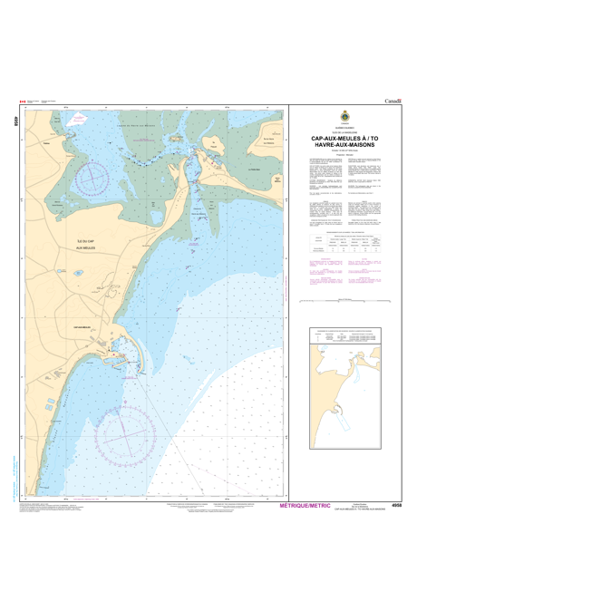 Paradise Clay CAN4958 CHS Chart CAP-AUX-MEULES /TO HAVRE-AUX-MAISONS