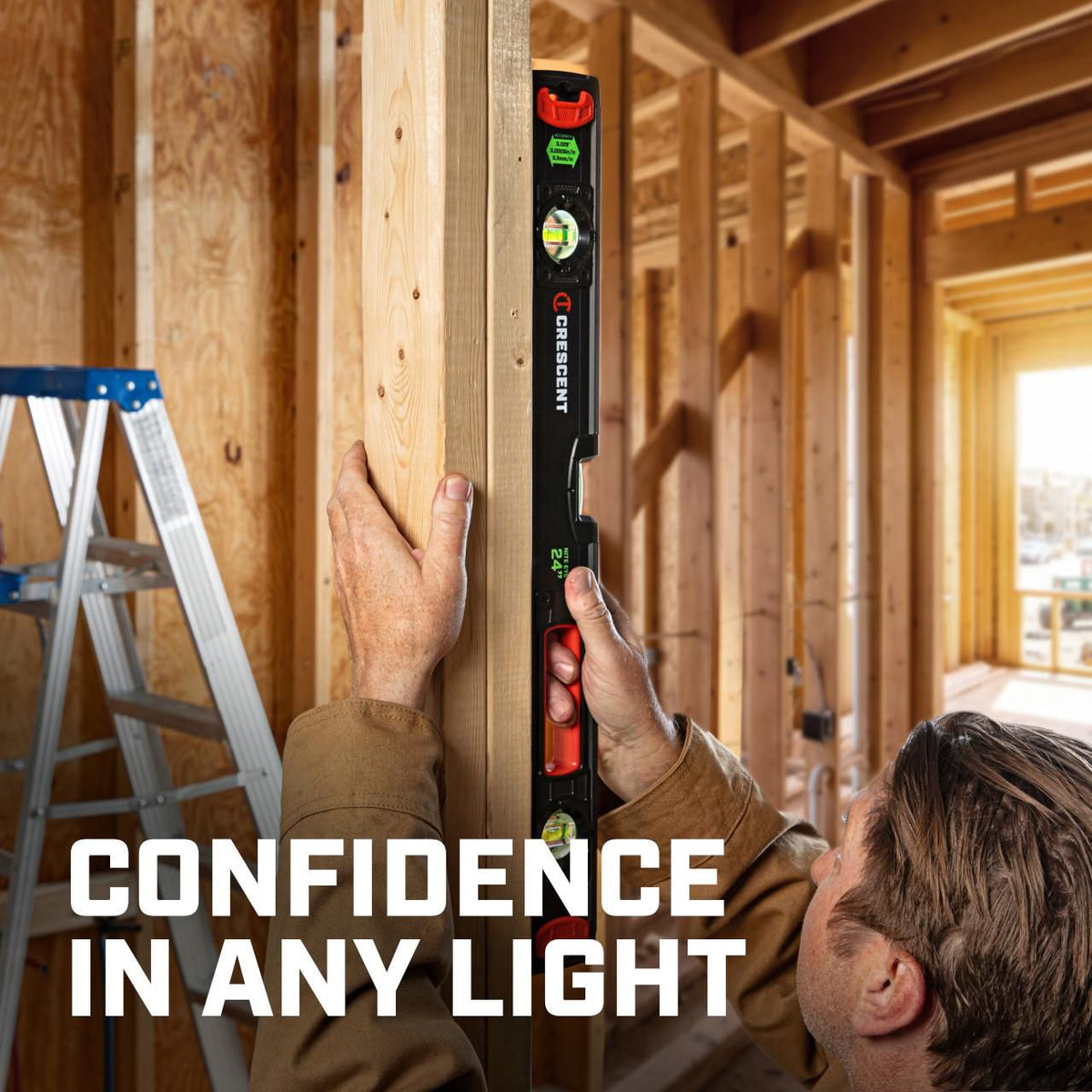 Lufkin CBOXL24 24" NITE EYE™ Aluminum Box Beam Level
