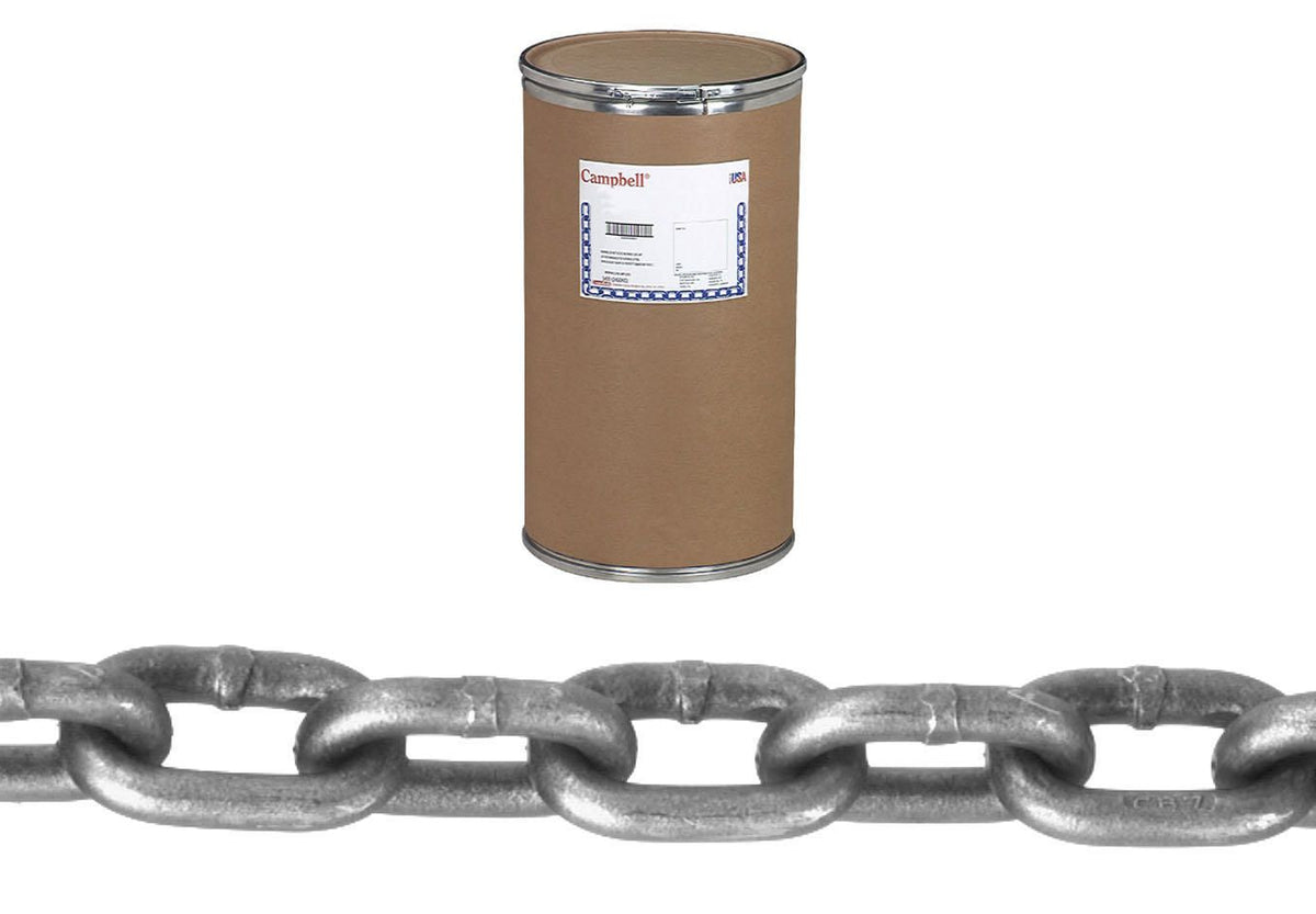 Campbell T0520612 3/8" Beacon 7 Fishing Chain, Bright, 200' per Drum