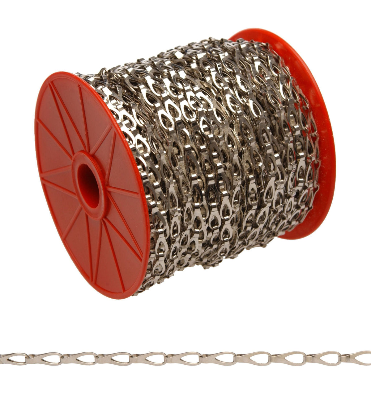 Campbell T0710227 #2 Hobby/Craft Sash Chain, Chrome Plated, 164' per Reel