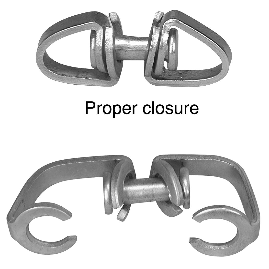Campbell T5901024 Open Eye Swivel, 1/0 & 2/0 Inco (Double Loop) Chain, #1020