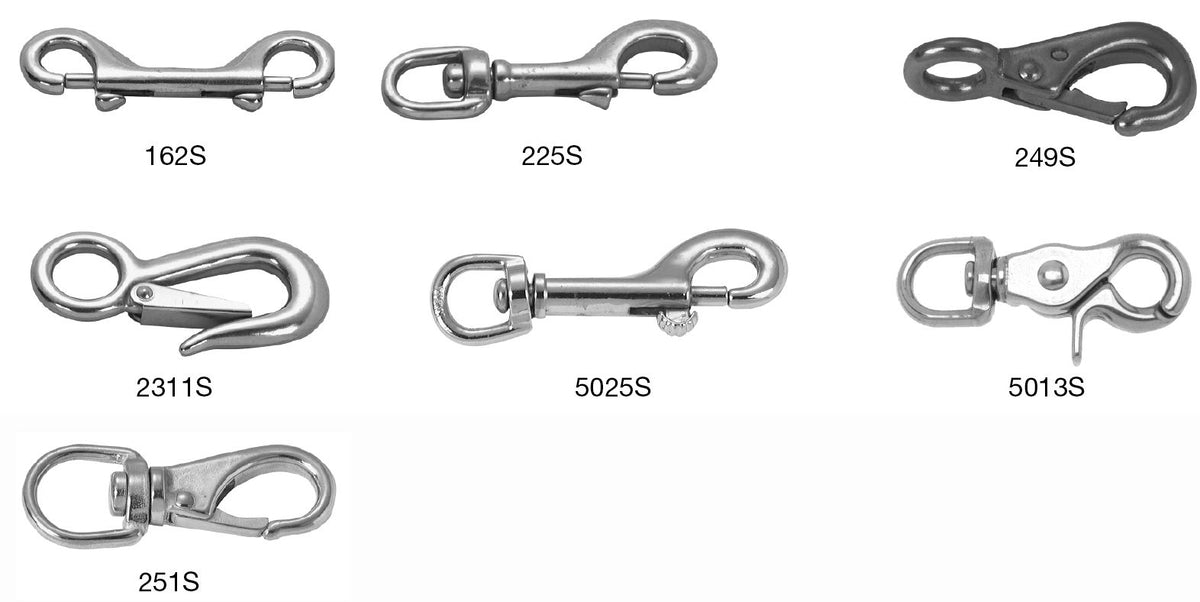 Campbell T7631304 1/2" Swiveling, Round Eye Bolt Snap, Stainless Steel, #225S