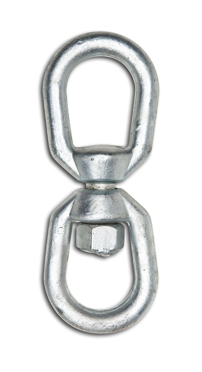 Campbell T9630335 3/16" Eye & Eye Swivel, Forged, Galvanized