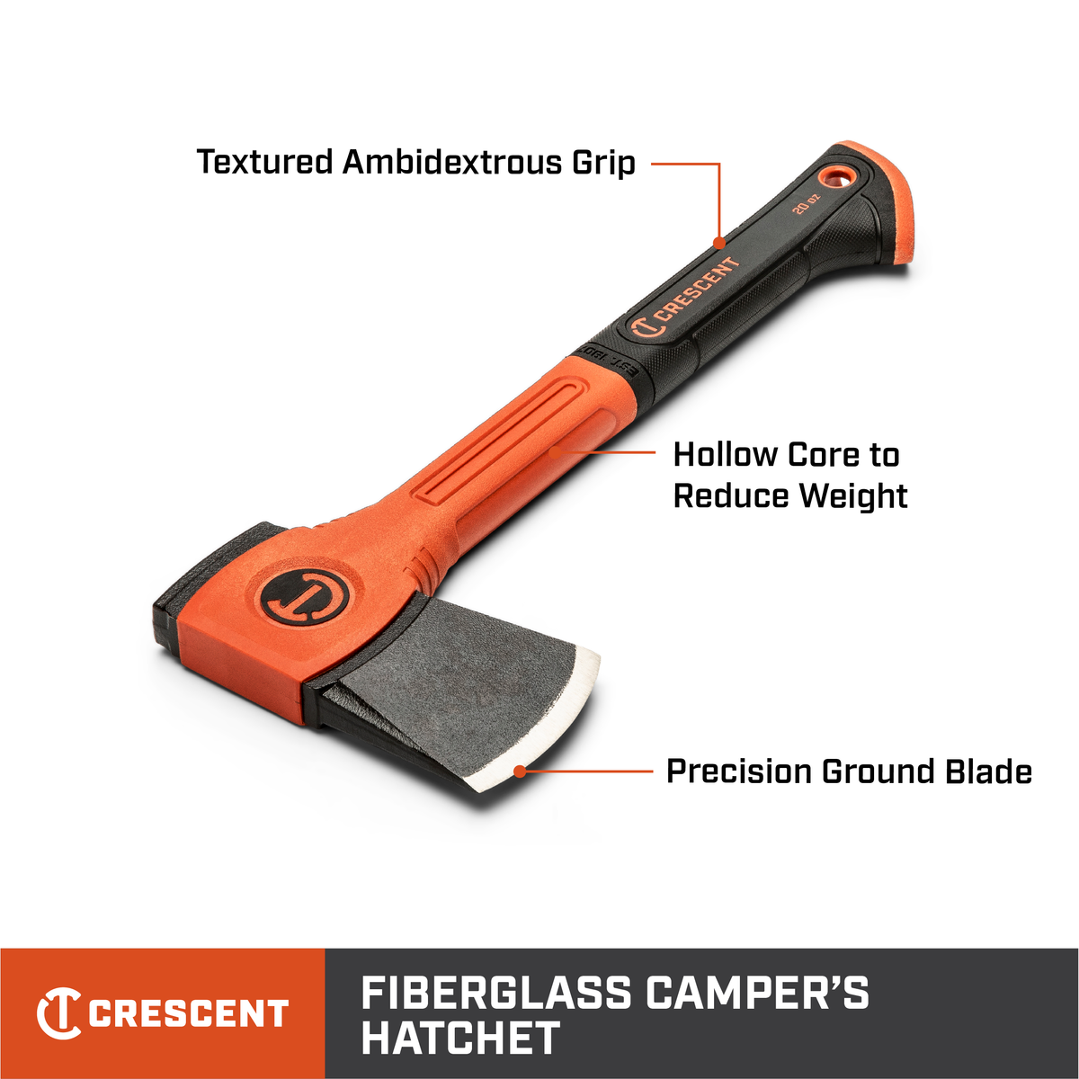 Crescent CFHATCH20 20 oz. Hatchet with Fiberglass Handle