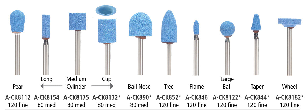 Foredom A-CK890 Ceramcut Blue, Mounted, Bn, 1/2, 1/8