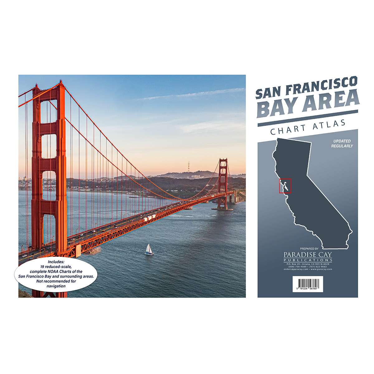 Paradise Clay IHP_SFCB1 San Francisco Bay Area Chart Atlas (12x18 Spiral-Bound)