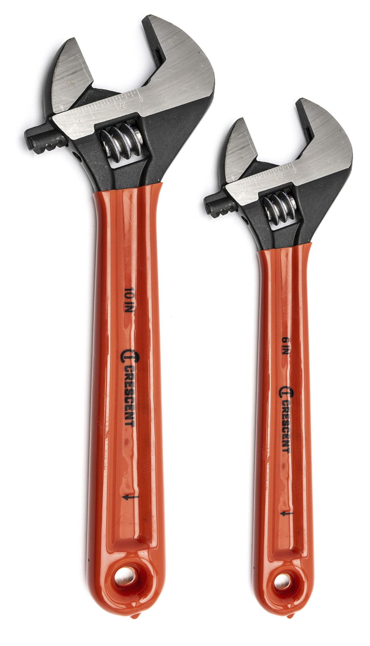Crescent AT2610CVS 2 Piece Adjustable Black Oxide Cushion Grip Wrench Set 6" & 10"