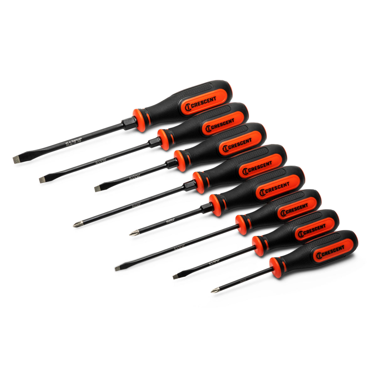 Crescent CDT8PCSET 8 Piece Diamond Tip Dual Material Screwdriver Set