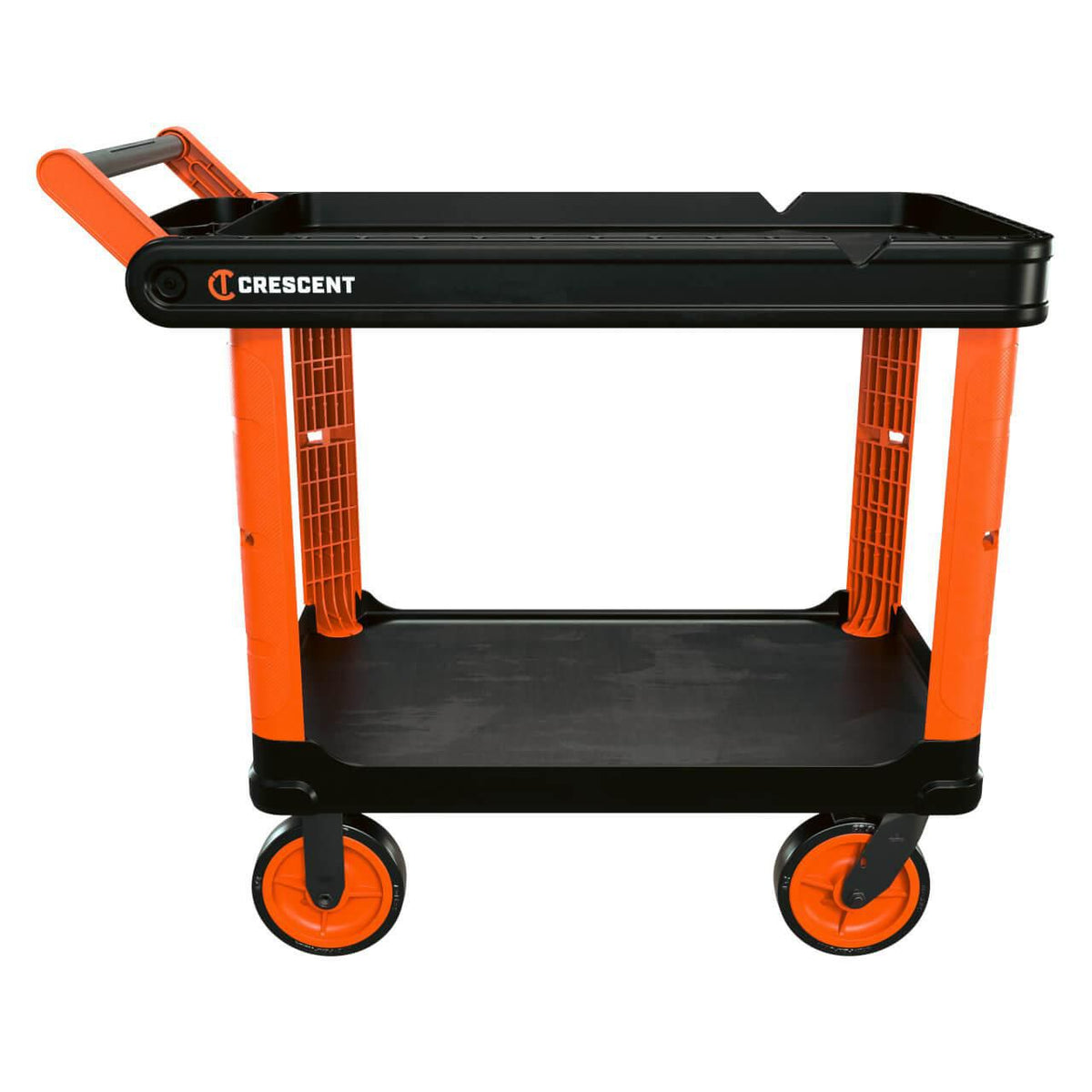 Crescent IUC2S8CBM RAILWORKS 2 Shelf Industrial Utility Cart with 8" Casters