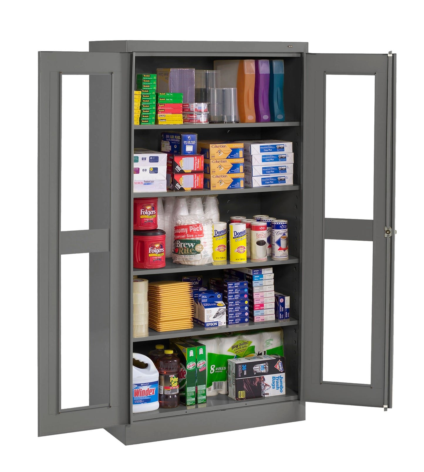 Tennsco CVD1470 Standard Storage Cabinet with C-Thru Doors (Unassembled)