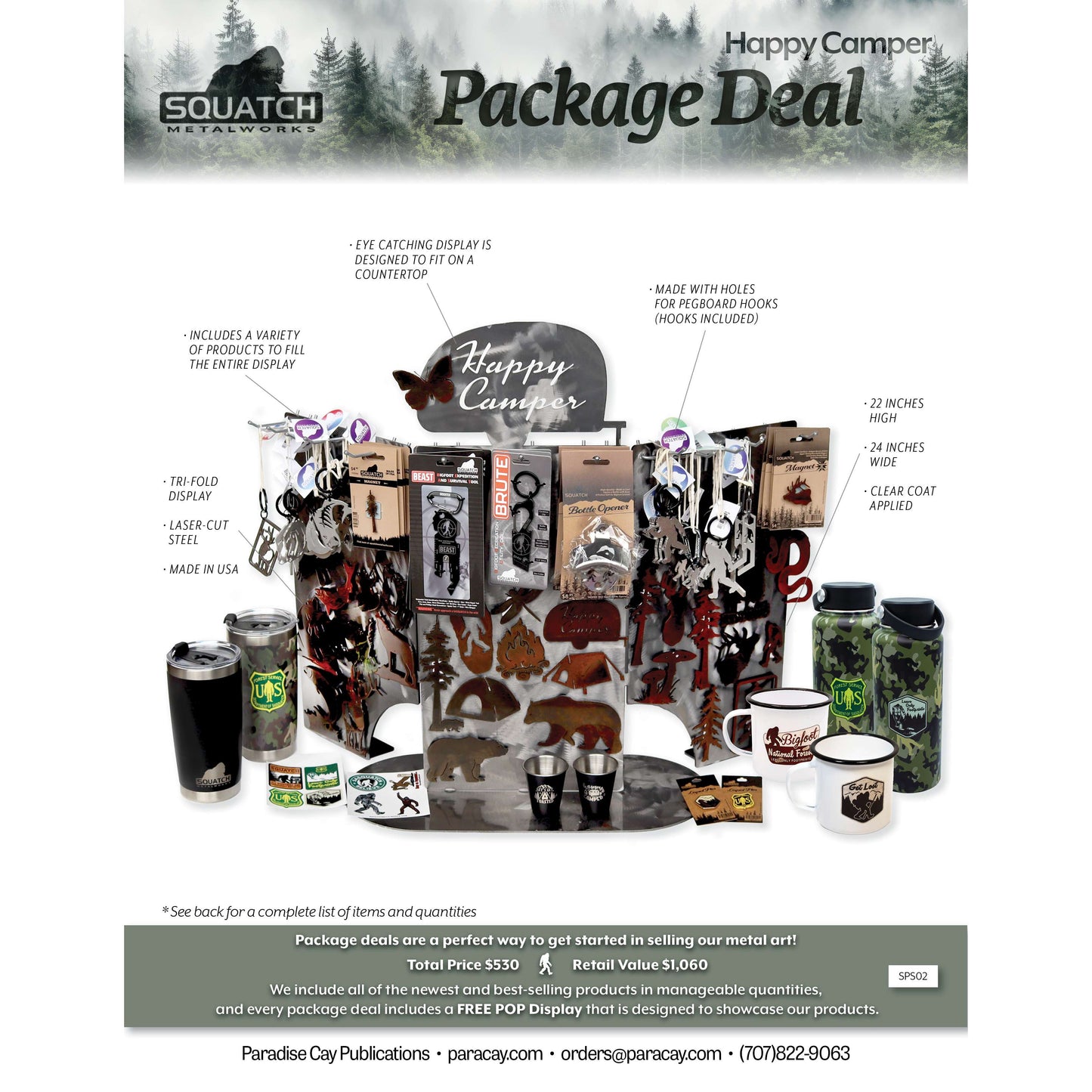 Paradise Clay SPS02 Squatch Metalworks Package Deal - Happy Camper (WHOLESALE ONLY) 23923