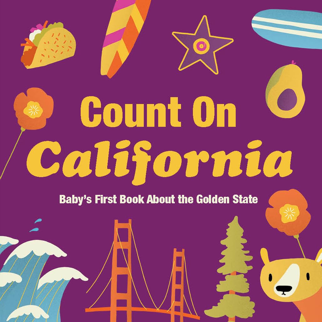 Paradise Clay GSP043 Count On California: Baby’s First Book About the Golden State - Book