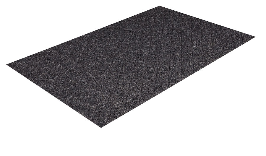 Crown Matting DT HU35RB Diamond-Deluxe Heavy-Duty Unbacked with Grit-Safe 3'x5' Black w/Grit Anti-Fatigue Wet/Oily Area Mat