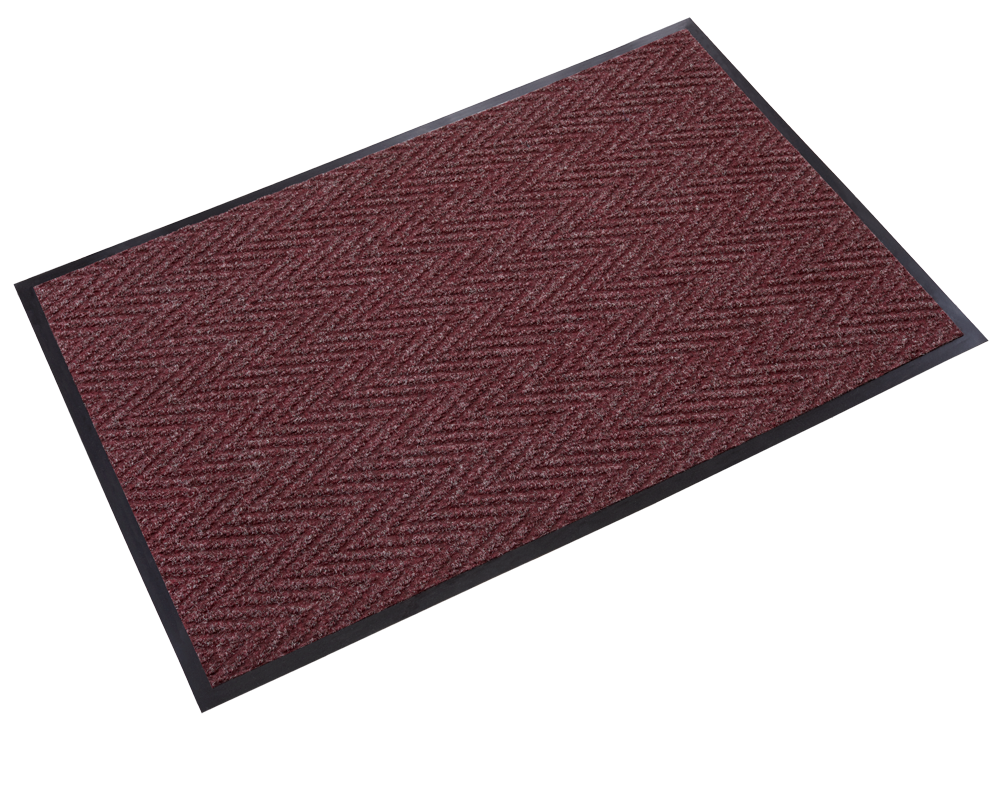 Crown Matting CNR0072BU Chevron 6'x60' Burgundy Indoor Entrance Mat