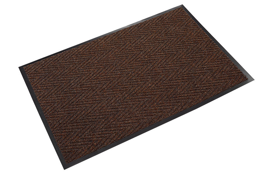 Crown Matting CN 0410BR Chevron 4'x10' Brown Indoor Entrance Mat