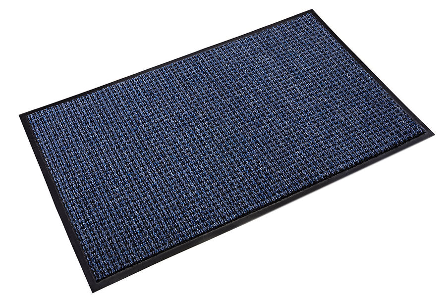 Crown Matting OE 0023BL Oxford Elite 2'x3' Black/Blue Indoor Entrance Mat