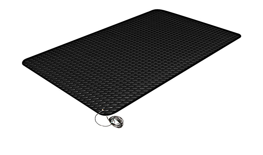 Crown Matting CD 0312EB Electrically Conductive Deck Plate 3'x12' Black Specialty Mat