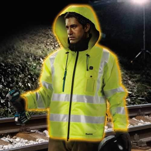 Makita DCJ206Z2XL 18V LXT® Lithium‘Ion Cordless High Visibility Heated Jacket, Jacket Only (2XL)