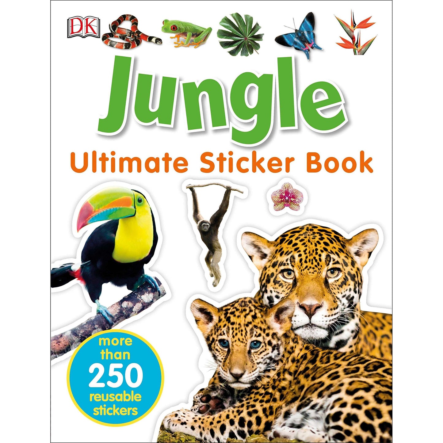 Paradise Clay RAN624 Ultimate Sticker Book: Jungle: More Than 250 Reusable Stickers - Book