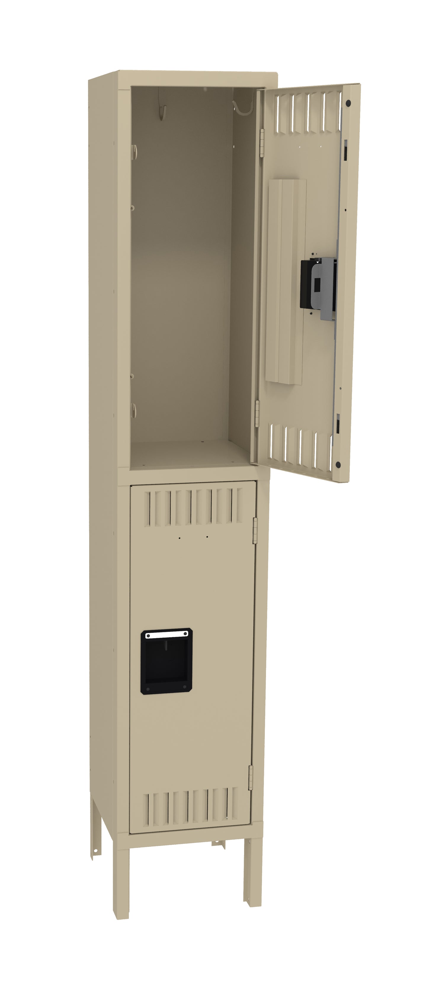 Tennsco DTS-121230-1 Double Tier Locker - One Wide With Legs (Assembled)