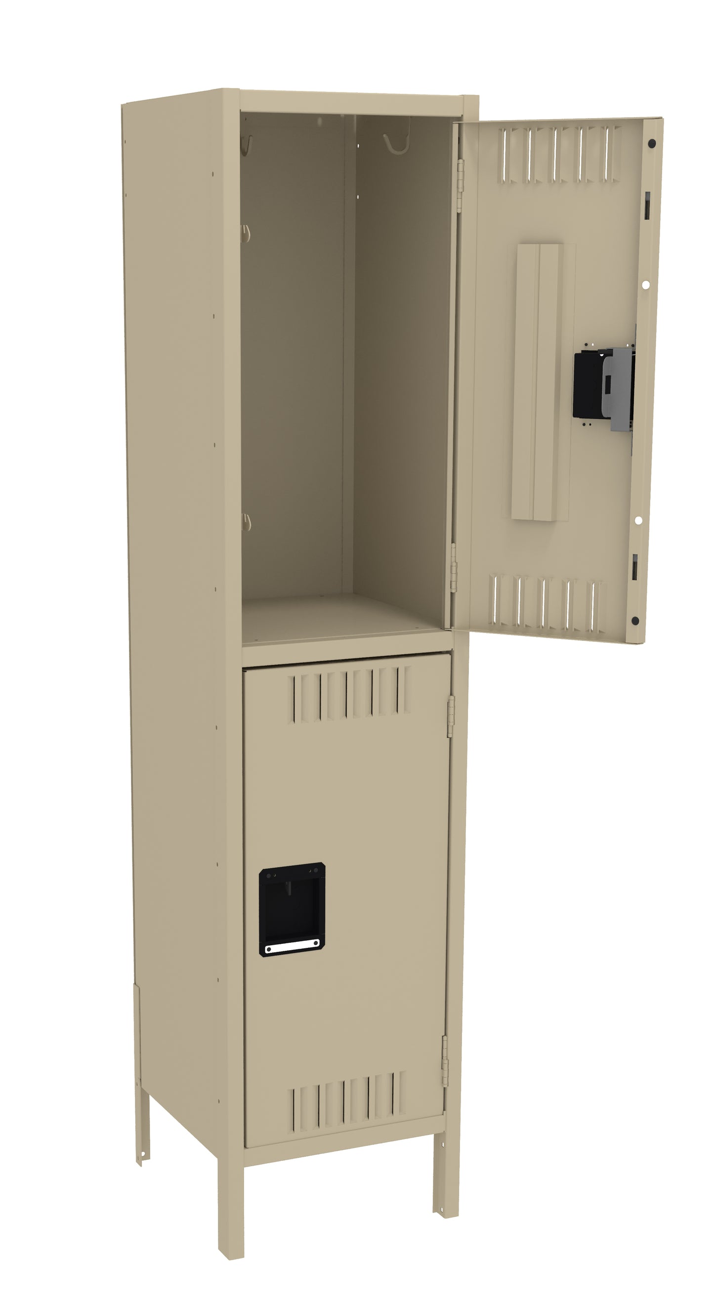 Tennsco DTK-151530-1 Double Tier Locker - One Wide With Legs (Unassembled)