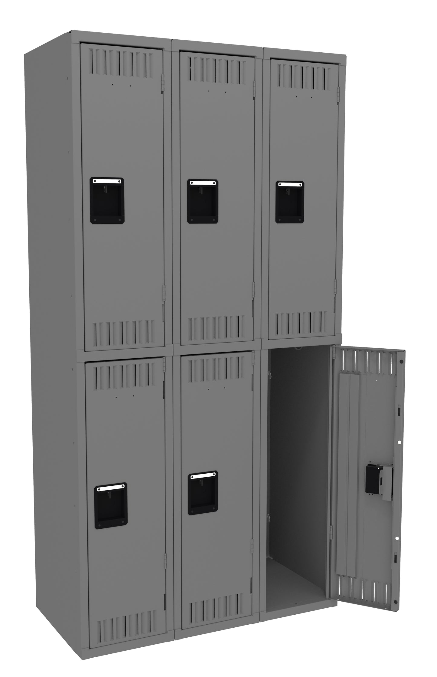 Tennsco DTS-121836-C Double Tier Locker - Three Wide, No Legs (Assembled)