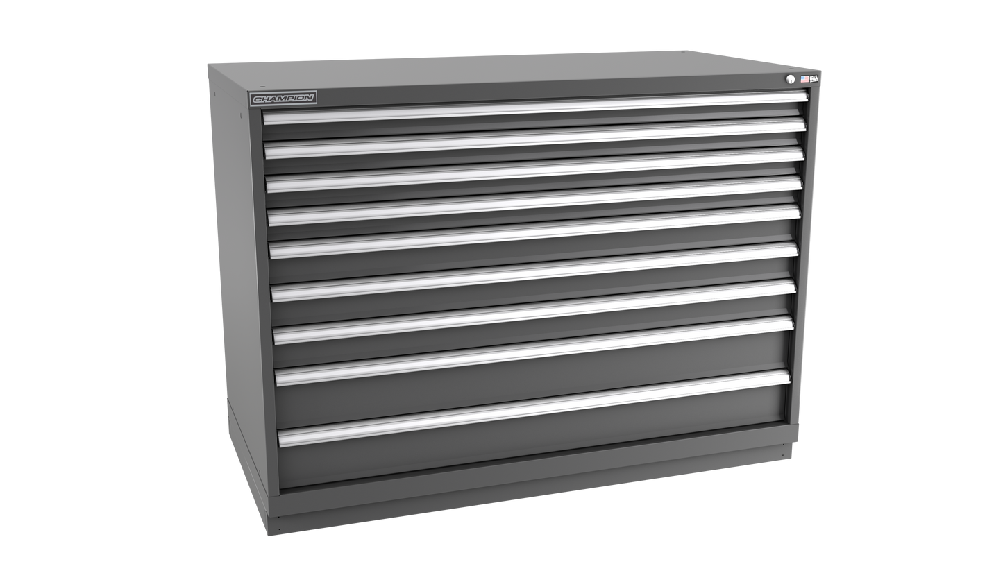 Champion Tool Storage DW1800-0901-ILC-FTB-DG 9-Drawer Standard Depth Modular Cabinet DW0901 | 56-1/2"W x 41-3/4"H x 28-1/2"D, Dark Gray
