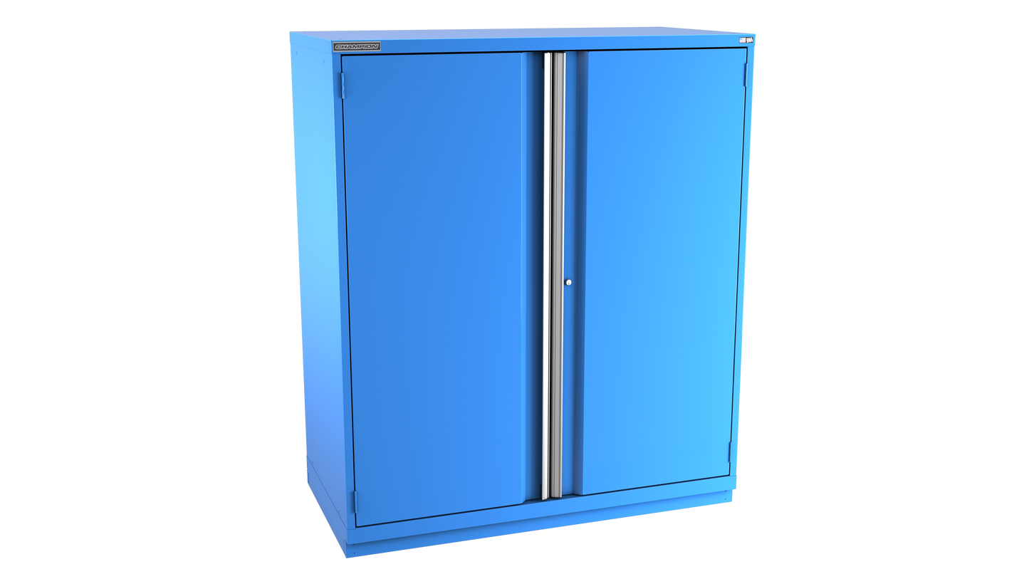 Champion Tool Storage DWS3050-2FDIL-FTB-BB 2-Door Shallow Depth Modular Cabinet DWS3050 | 56-1/2"W x 66-3/8"H x 22-1/2"D, Bright Blue