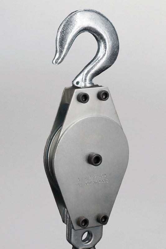 Block Division 01578-DM 1-1/2″ Swivel Hook Deadman Pulley Block 1 Sheave 3/16” Rope