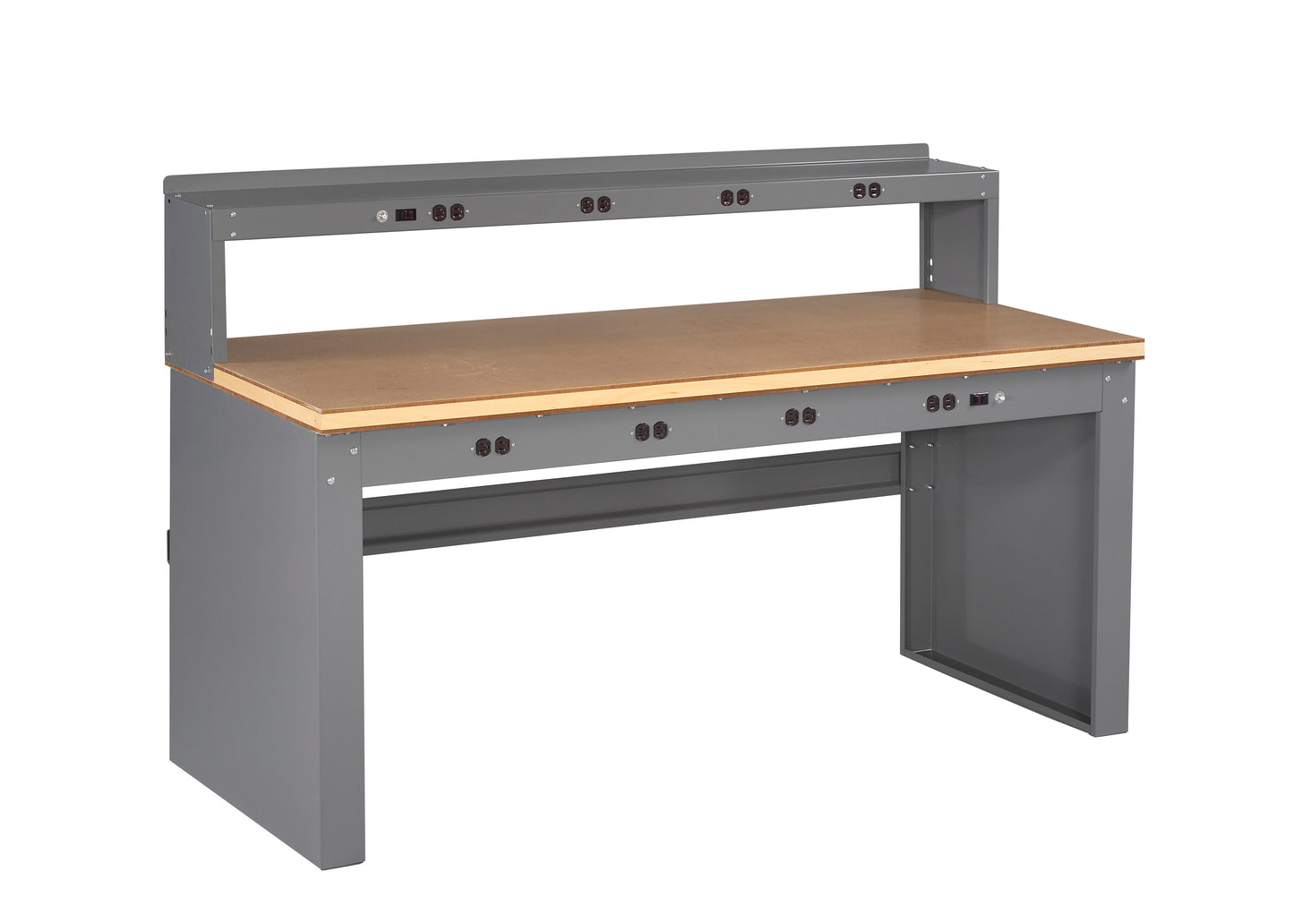 Tennsco EB-2-3072C Electronic Workbench With Compressed Top, Riser And Panel Legs