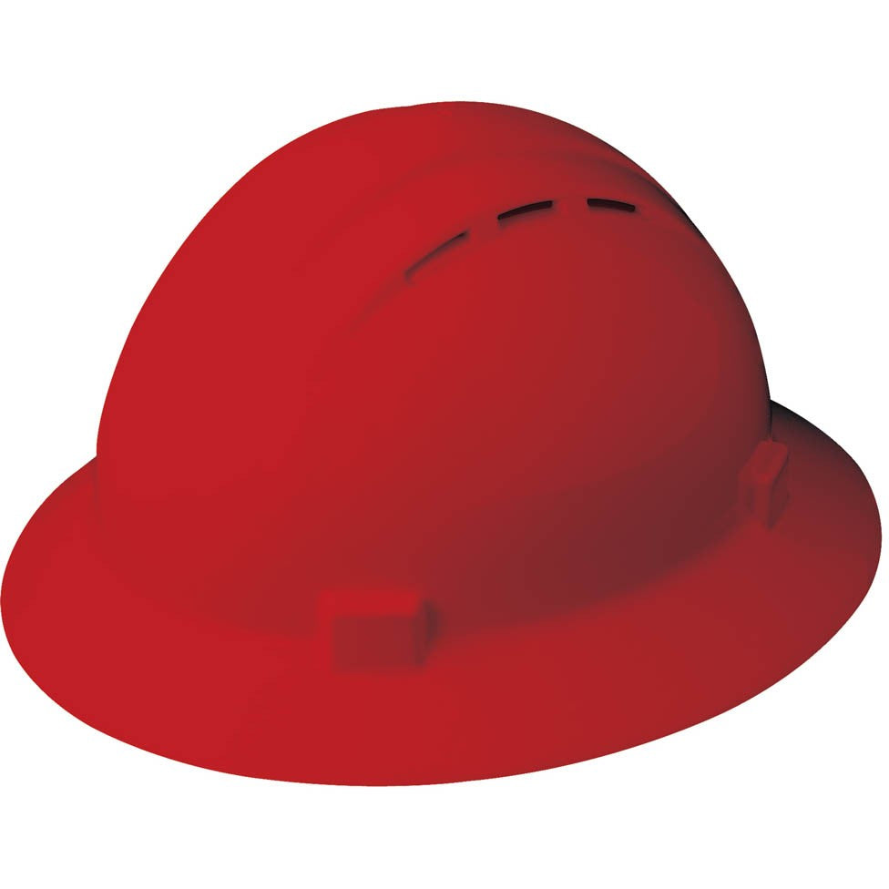 Delta Plus WEL19334RE Americana® Full Brim Vented with 4-Point Slide-Lock Suspension, Red