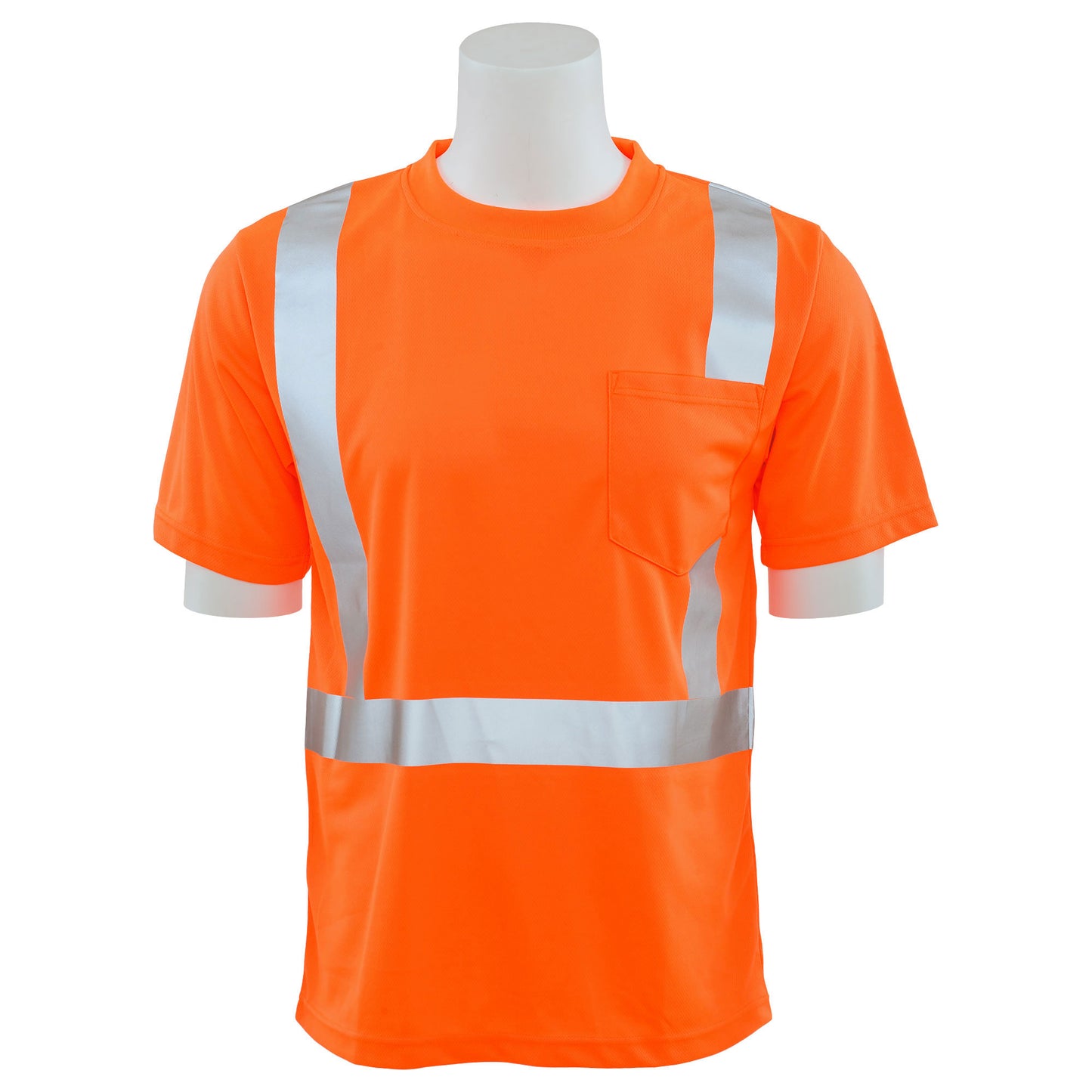 Delta Plus WEL61677HOMD 9006S Type R, Class 2 Birdseye Mesh Short Sleeve T-Shirt, Hi Viz Orange, MD