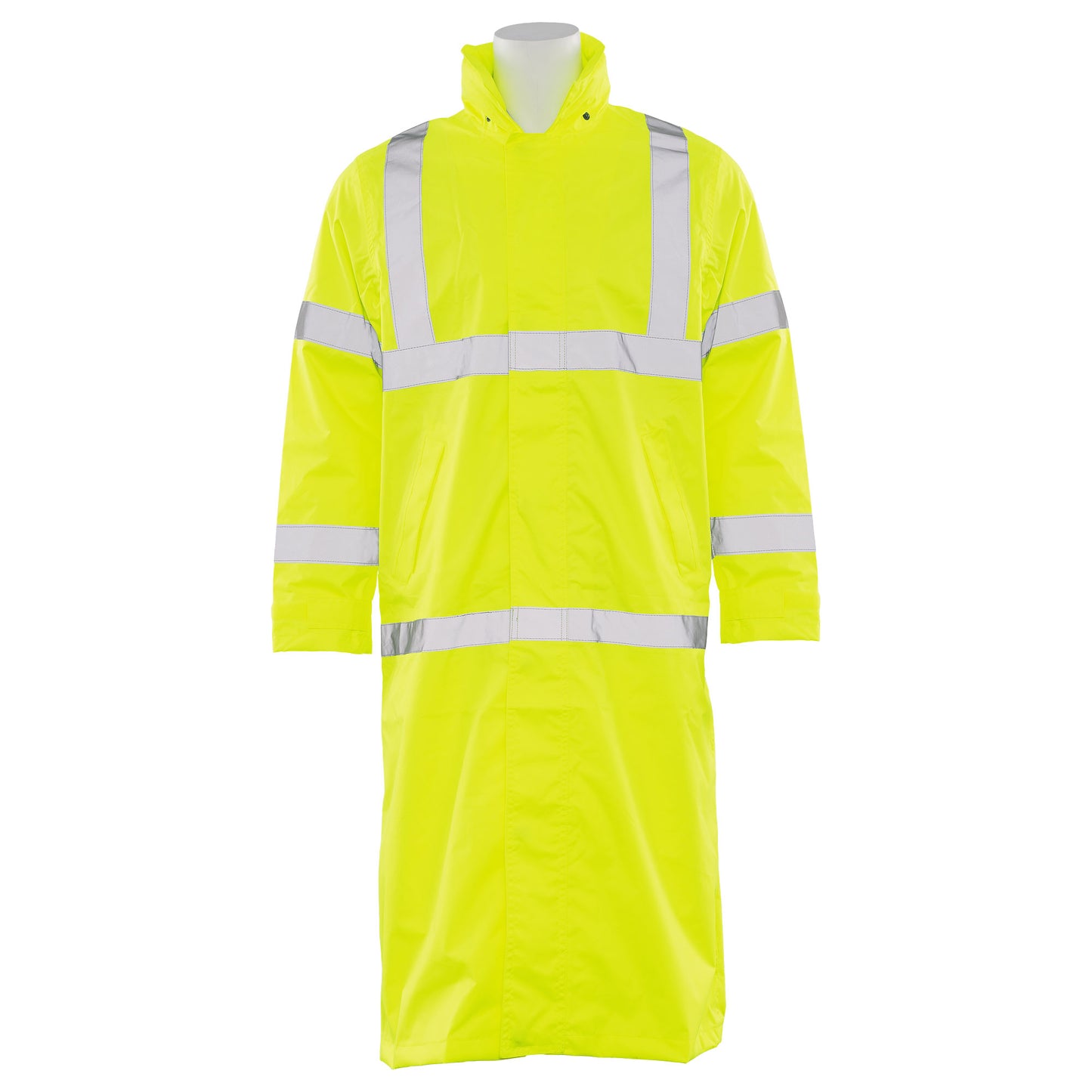 Delta Plus WEL62032HL3X S163 CL 3 Long Rain Coat, 3X, Hi Viz Lime