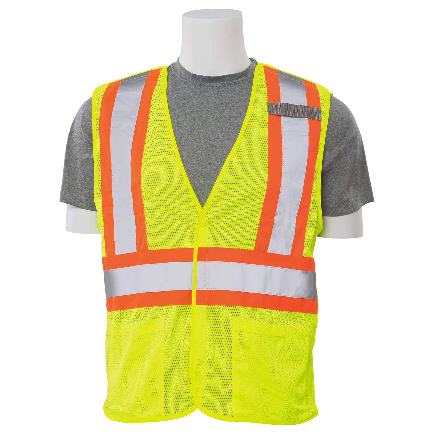 Delta Plus WEL61849HL3X S322 CL 2 5-Point Break-Away Contrasting Safety Vest, 3X, Hi Viz Lime