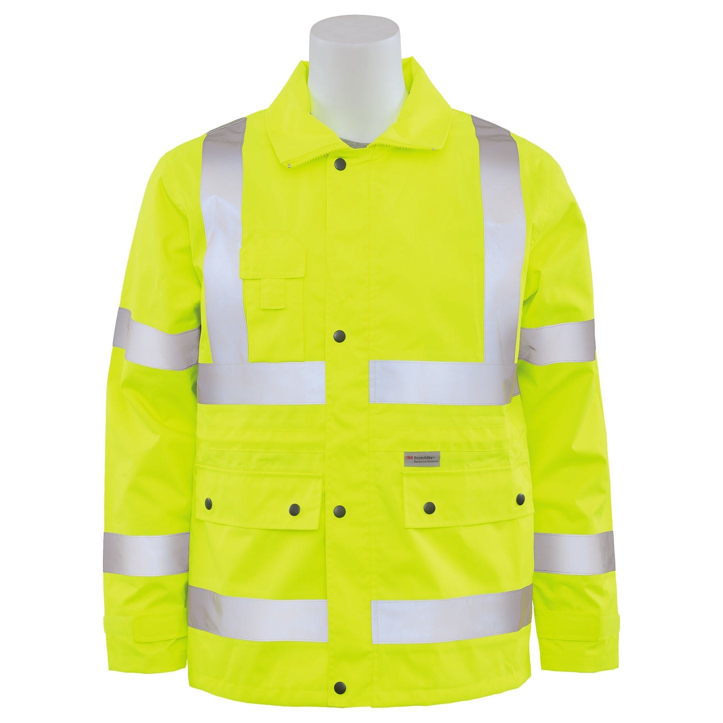 Delta Plus WEL61484HL3X S371 CL 3 Rain Coat, 3X, Hi Viz Lime