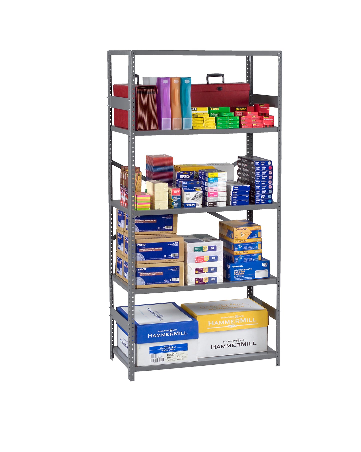Tennsco ESP-1236 ESP Open Shelving - 12" Deep Unit With 5 Shelves