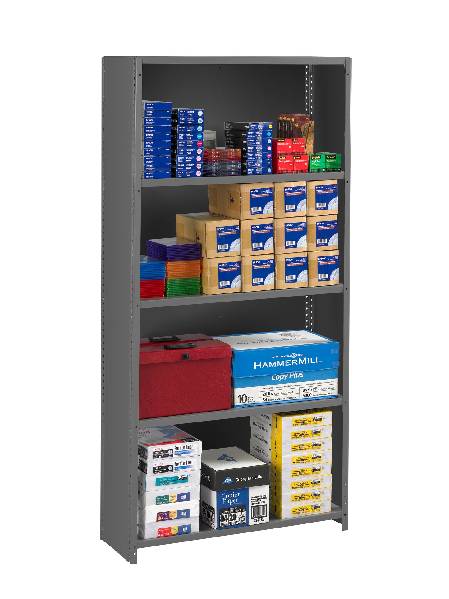 Tennsco ESPC-1236 ESP Closed Shelving - 12" Deep Unit With 5 Shelves