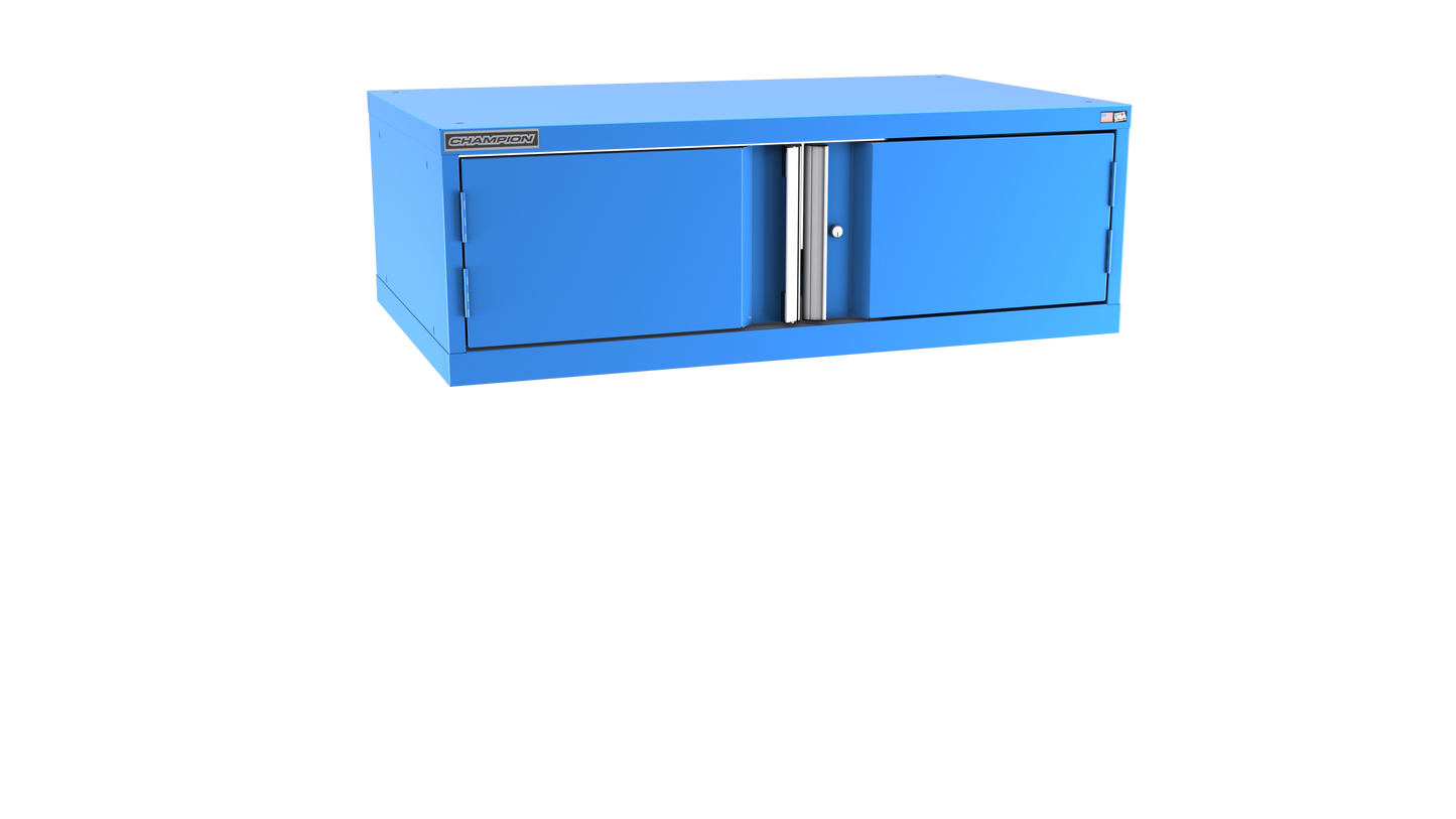 Champion Tool Storage EW600-2FDIL-BB 2-Door Standard Depth Modular Cabinet EW600 | 47"W x 15-3/4"H x 28-1/2"D, Bright Blue