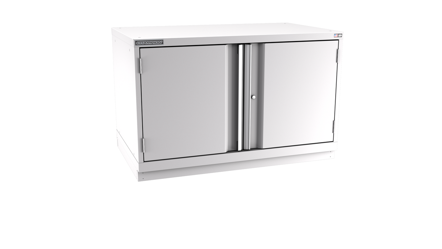 Champion Tool Storage EWS1200-2FDIL-FTB-LG 2-Door Shallow Depth Modular Cabinet EWS1200 | 47"W x 29-7/8"H x 22-1/2"D, Light Gray
