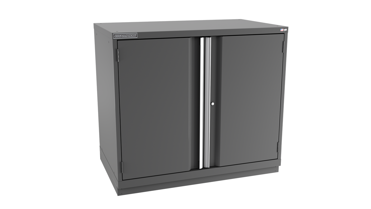Champion Tool Storage EWS1800-2FDIL-FTB-DG 2-Door Shallow Depth Modular Cabinet EWS1800 | 47"W x 41-3/4"H x 22-1/2"D, Dark Gray