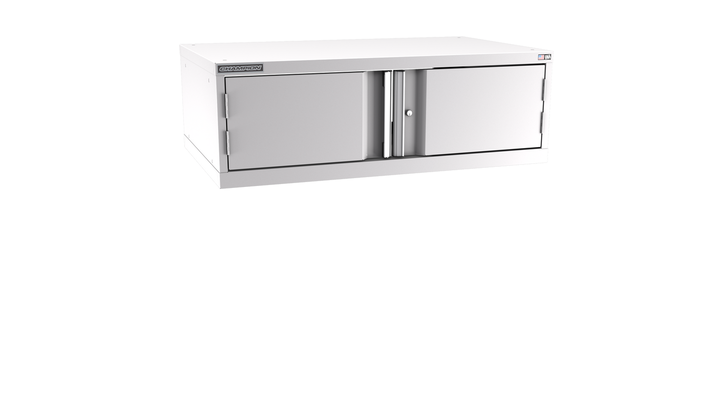 Champion Tool Storage EWS600-2FDIL-LG 2-Door Shallow Depth Modular Cabinet EWS600 | 47"W x 15-3/4"H x 22-1/2"D, Light Gray