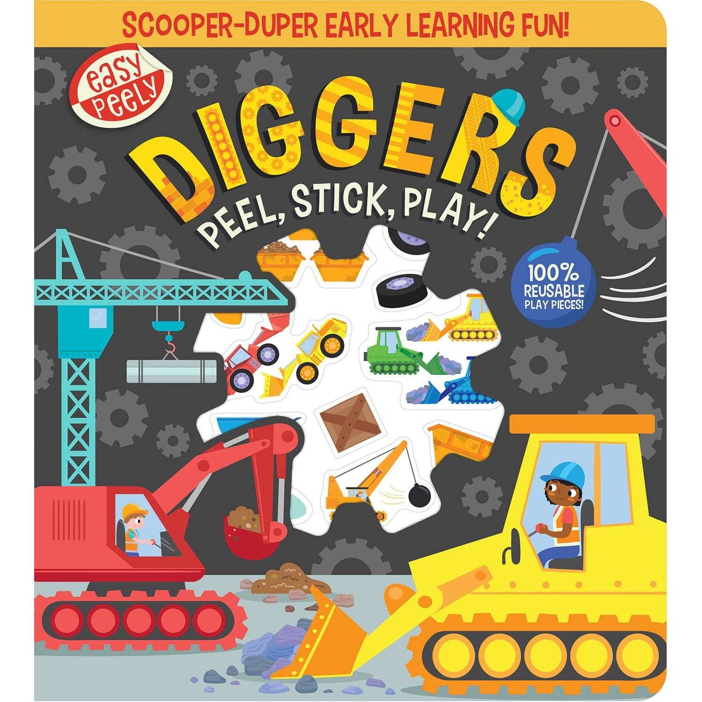 Paradise Clay IPS346 Easy Peely Diggers - Peel, Stick, Play! - Board Book