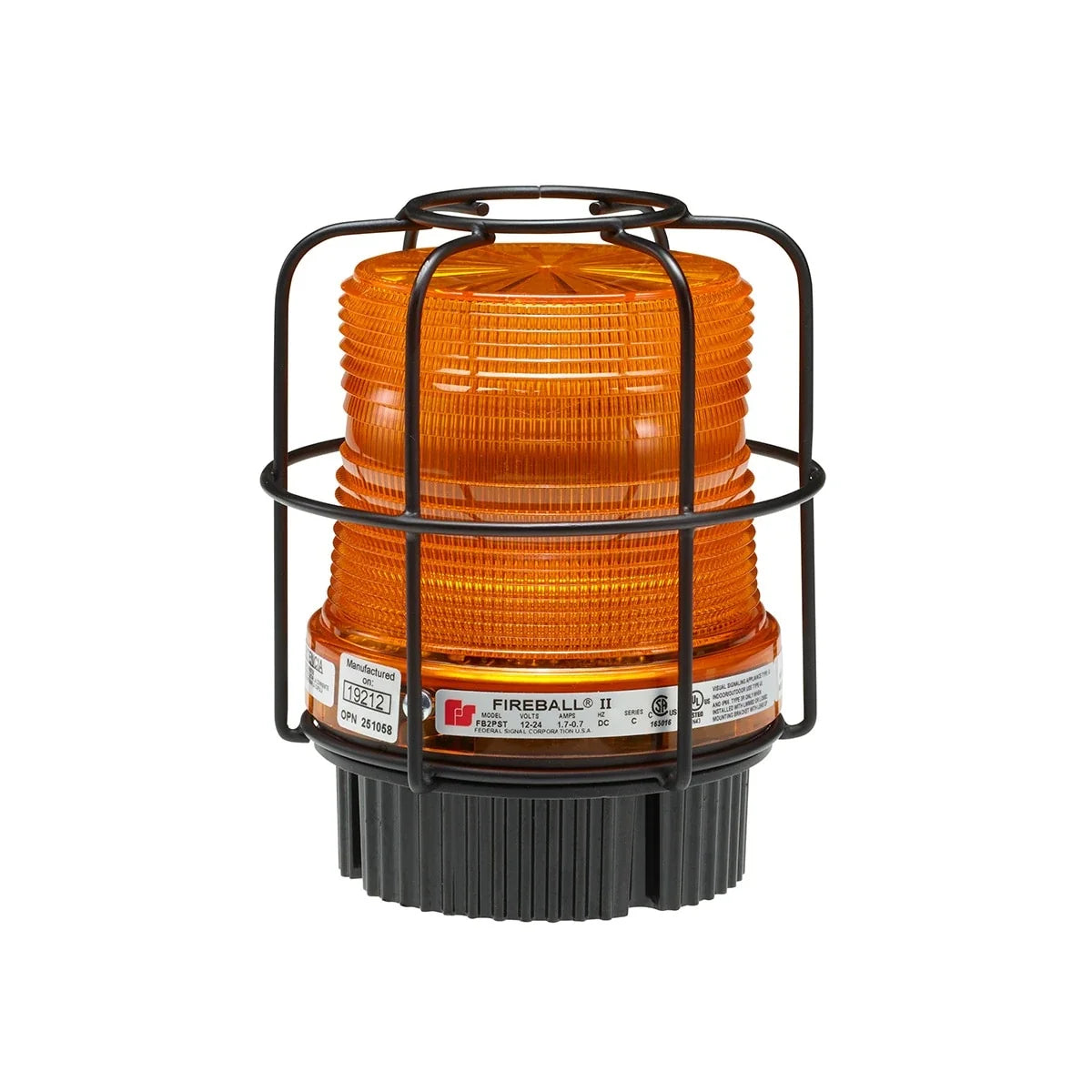 Federal Signal FB2LEDX-CN-012-024A Fireball LED Hazardous Location Single And Quad Color Warning Lights, Amber