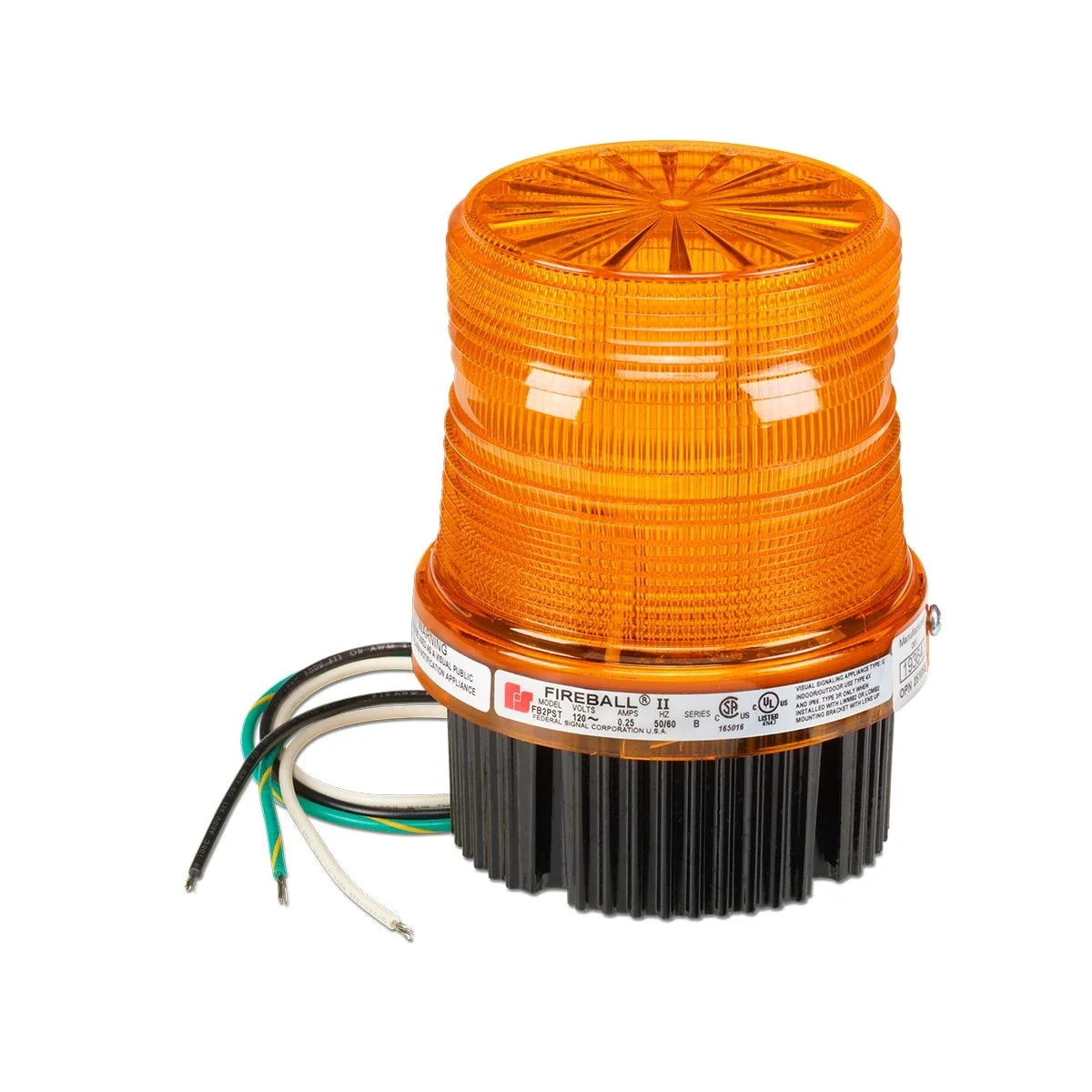 Federal Signal FB2PST-I-024A Fireball® Strobe Warning Lights, Amber
