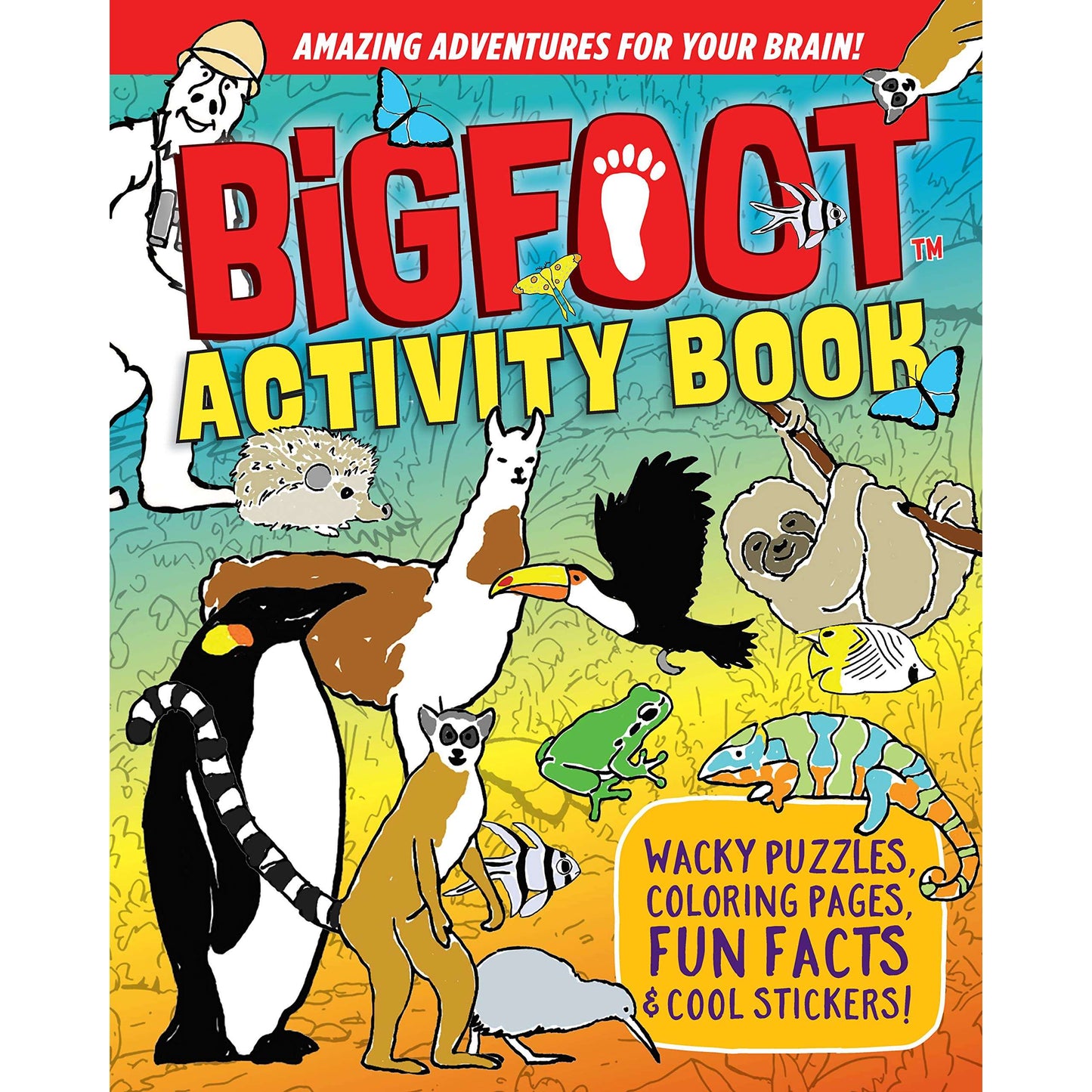 Paradise Clay FCP056 BigFoot Activity Book: Wacky Puzzles, Coloring Pages, Fun Facts & Cool Stickers! - Book