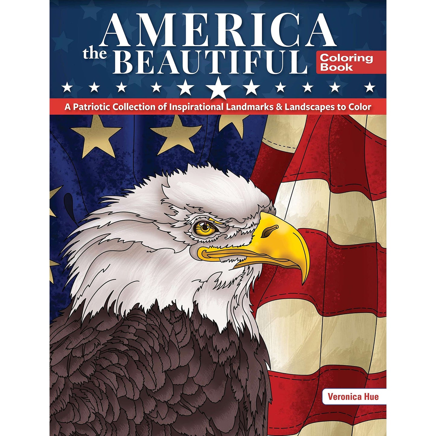 Paradise Clay FCP077 America the Beautiful Coloring Book: A Patriotic Collection of Inspirational Landmarks & Landscapes to Color - Book
