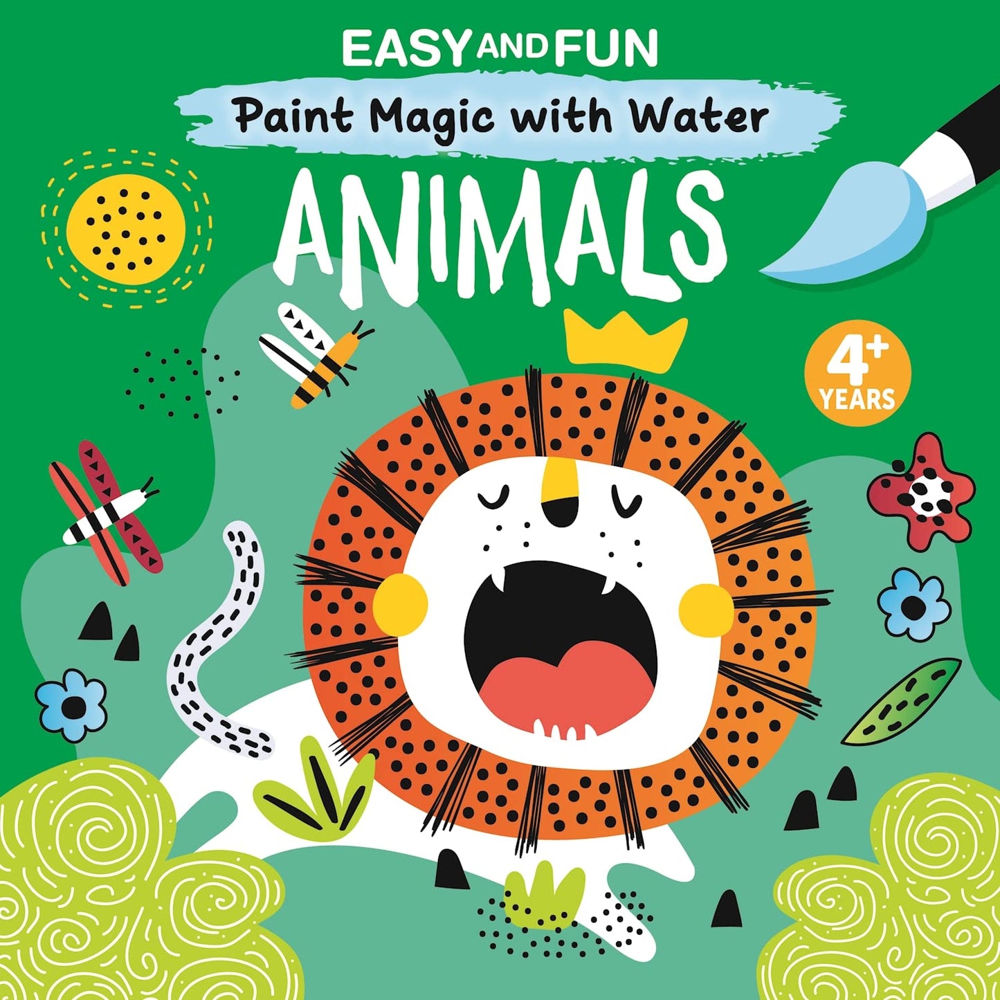 Paradise Clay FCP101 Easy and Fun Paint Magic with Water: Animals - Paintbrush Included - Mess-Free Painting for Kids 3-6 to Create Kangaroos, Elephants, Alligators, Monkeys, and More with Just Cold Water