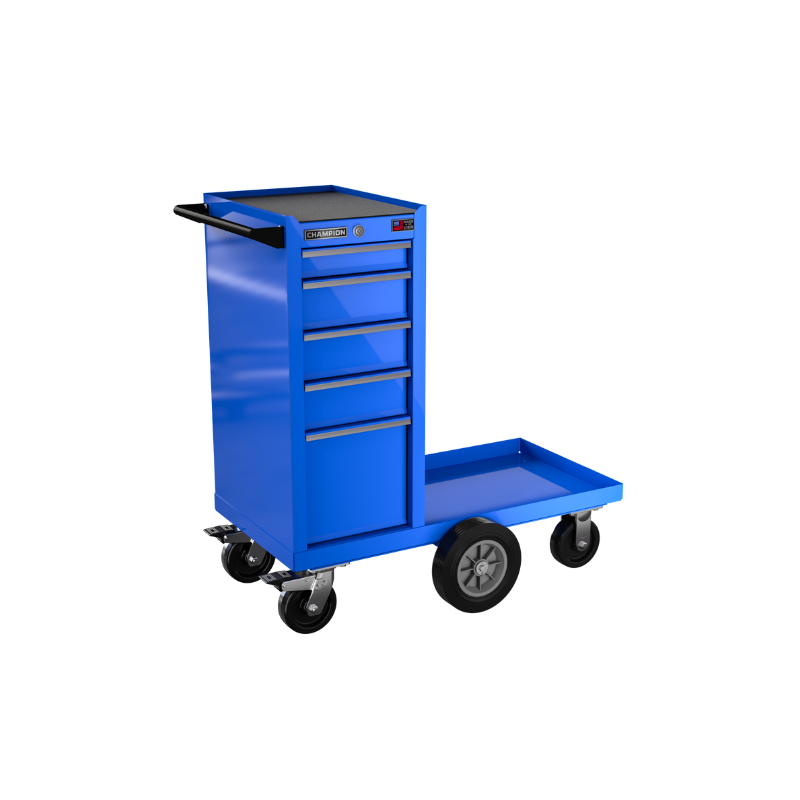 Champion Tool Storage FMP1505LMC-BL 5-Drawer Standard Depth 41" FMPRO Maintenance Locker Cab | 41"W x 45"H x 20"D, Gloss Blue