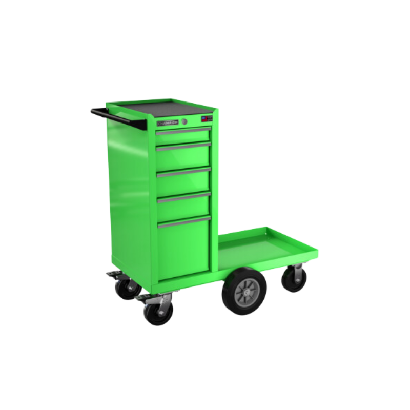 Champion Tool Storage FMP1505LMC-EG 5-Drawer Standard Depth 41" FMPRO Maintenance Locker Cab | 41"W x 45"H x 20"D, Electric Green